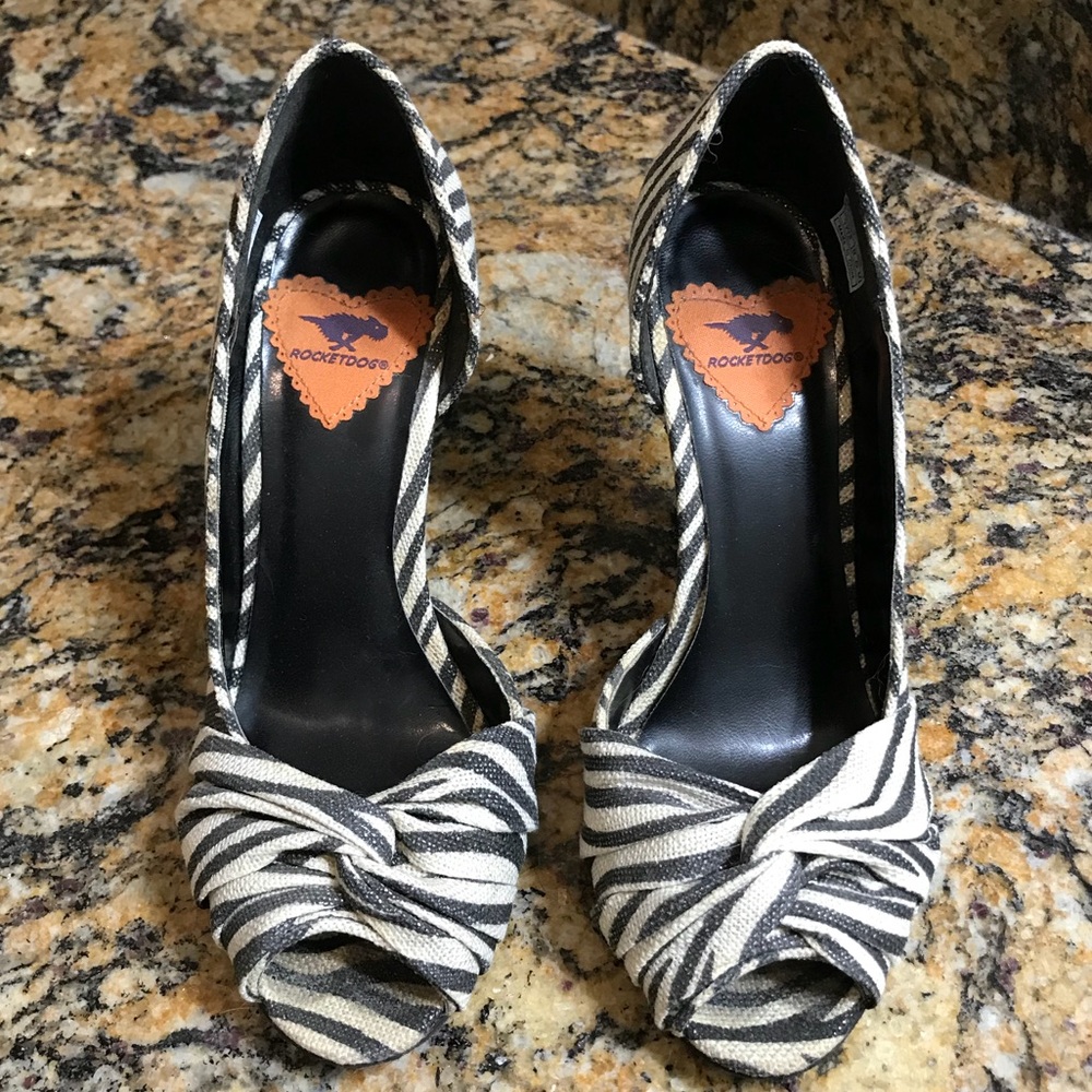 Rocket Dog Zebra striped heels